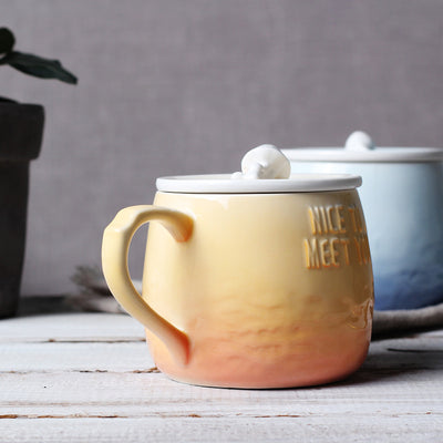 Personality couple cup gradient breakfast cup